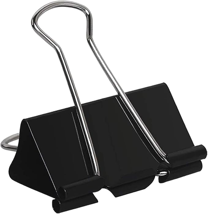 Extra Large Binder Clips 2 Inch (48 Pack), Big Paper Clamps for Office and Home Supplies, Black