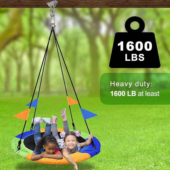 SELEWARE Swing Hangers Stainless Steel Swing Hooks Swivel Swing Mount Hardware w/Carabiners for Porch Swing Sets Hammock Chair Heavy Bag Yoga Silk Suspension Straps 1000 LB Capacity Each 2 Pack