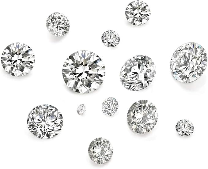 Fashewelry 50Pcs Tiny Cubic Zirconia Faceted Rhinestone Cabochons 1mm 2mm 3mm 4mm 5mm Clear Pointed Back Crystal Diamante Gems for Nail Art Craft Replacing Jewelry