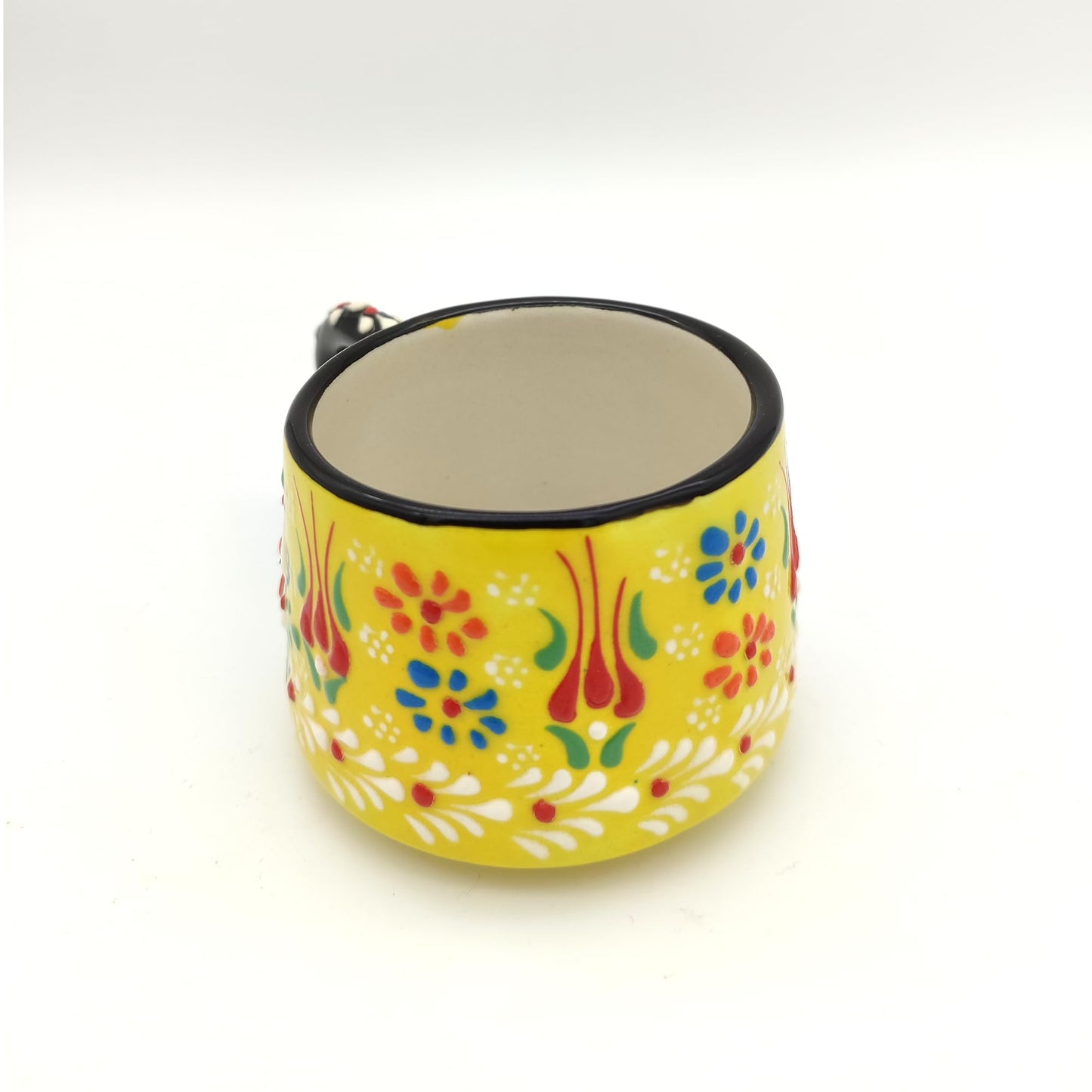 giftupstore Coffee Mug Cups Ceramic Handmade 6 Oz Coffee Mug Set for Espresso Cups, Multi Color Tile Coffee Cup Set for Tea, Cappuccino, Latte 180 Ml (set of 4)