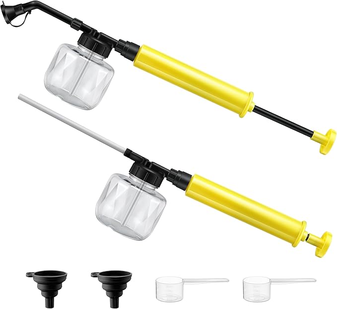Qualirey 2 Pack Diatomaceous Earth Duster, 250ml Garden Powder Applicator Dispenser, Bulb Duster Sprayer, Home Powder Applicator, Puffer Sprayer for Multi Purpose Indoor & Outdoor (Yellow)