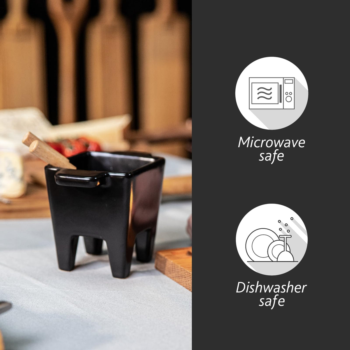 Boska Tealight Tapas Fondue Set - Best for Cheese or Chocolate - Microwave Safe Ceramic Hot Pot Chocolate Fountain Snack - Wedding Registry Items Small Kitchen Appliances - 200 mL Pro Collection