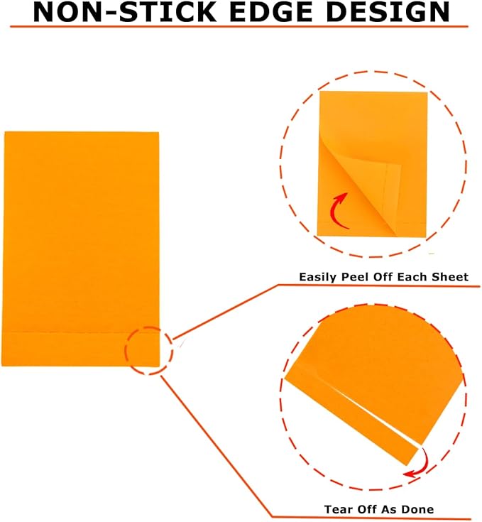Full Adhesive Sticky Notes 3x2 - Bright Colors (400 Sheets)