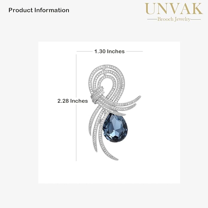 Rhinestone Brooch for Women Rhinestone Brooches Pins Crystal Lapel Pin Jewelry Christmas Valentine's Day Gift for Wife Girlfriend