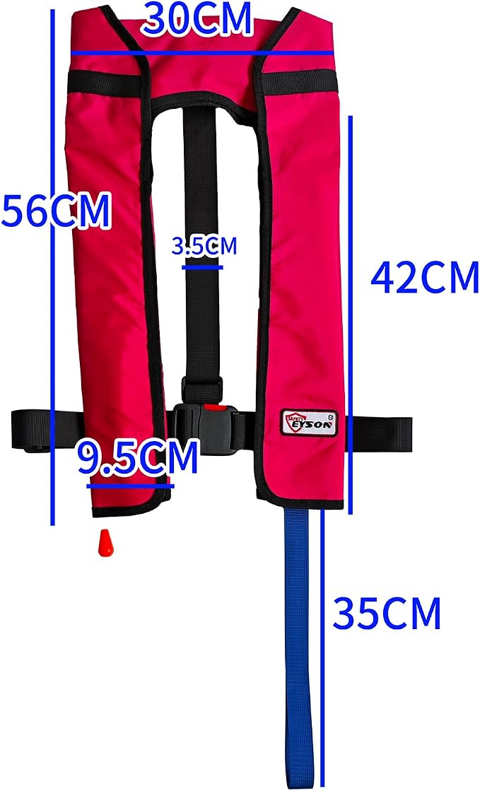 Automatic Inflatable Life Jacket|Life Vest for Adults|PFD Low Profile|Supports up to 330 lbs