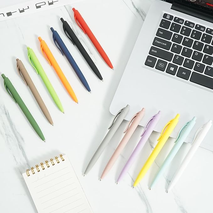 BallPoint Pens, 100 Pack (BLACK Ink),Bulk Pens, Red Barrel,Click Pens for Office Home and School, Retractable Ballpoint Pens, Medium Point, 1.00MM (Red)