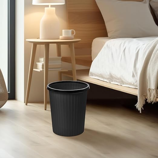 ZXJ Plastic Trash Can - 2 Gallon - Black - Laundry Room,Bathroom,Kitchen,Office,Dormitory,Camping,Kids Room