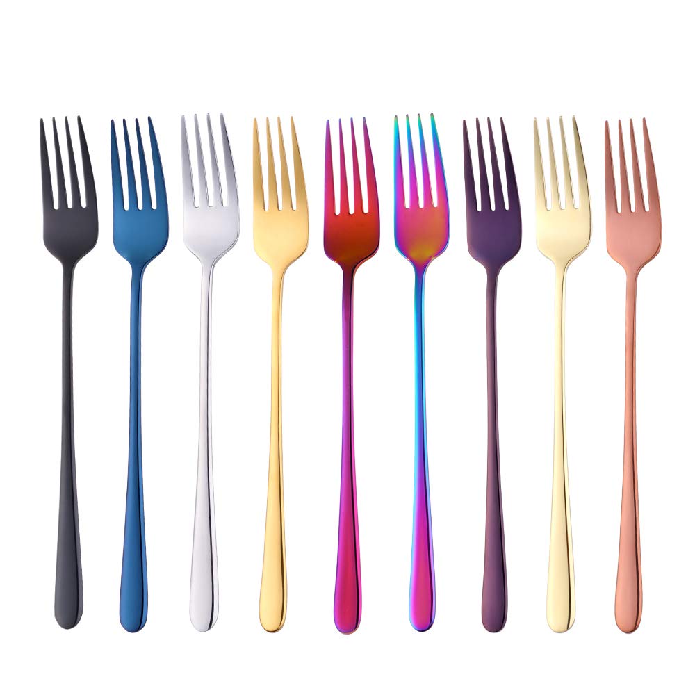 Dycica 18/10 Stainless Steel Dinner Froks, 8.5 inch, Set of 9