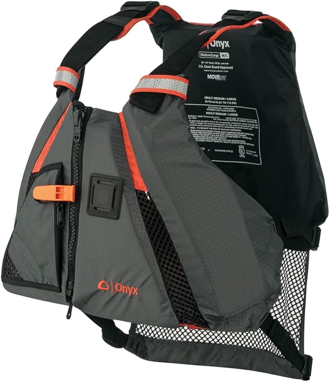Onyx U.S. Coast Guard and Transport Canada Approved MoveVent Dynamic Paddle Vest for Adults for Kayaking, Canoeing, Stand Up Paddleboarding