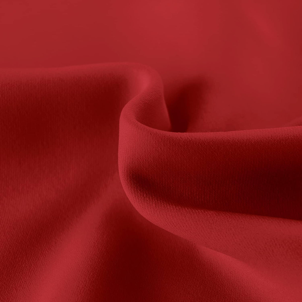 DWCN French Door Curtains – Rod Pocket Thermal Blackout Curtain for Doors with Glass Window, Christmas, Kitchen and Patio Doors for Privacy, 54 X 40 Inches Long, 1 Curtain Panel with Tieback, Red