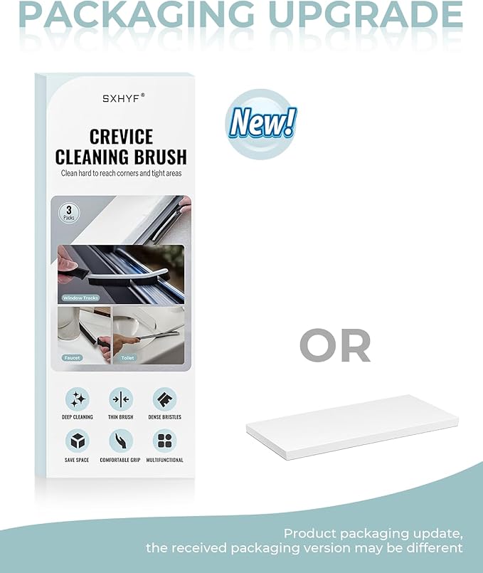 SXhyf Crevice Cleaning Brush - Grout Scrub Brush, House Cleaning Supplies, Gap Cleaning Tools, Home Essentials, Gifts for Women Men, Hard Bristle Crevice Cleaner Brush for Household Use, Bathroom