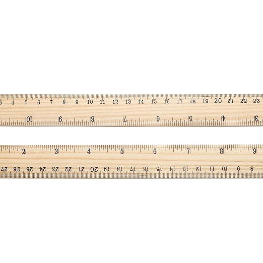 120 Pack Wooden Ruler 12 Inch Measuring Bulk - 2 Scale Office Wood