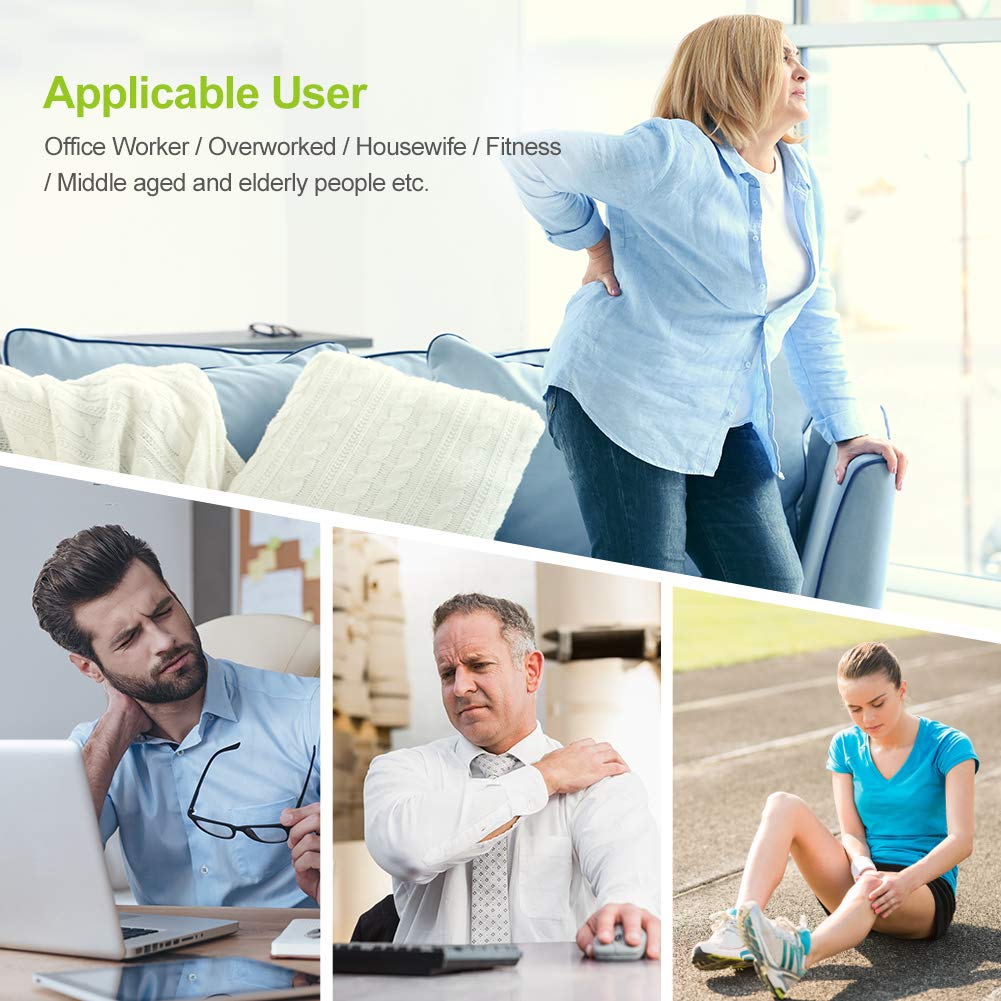 AUVON Dual Channel TENS Unit Muscle Stimulator Machine with 20 Modes, 2" and 2"x4" TENS Unit Electrode Pads