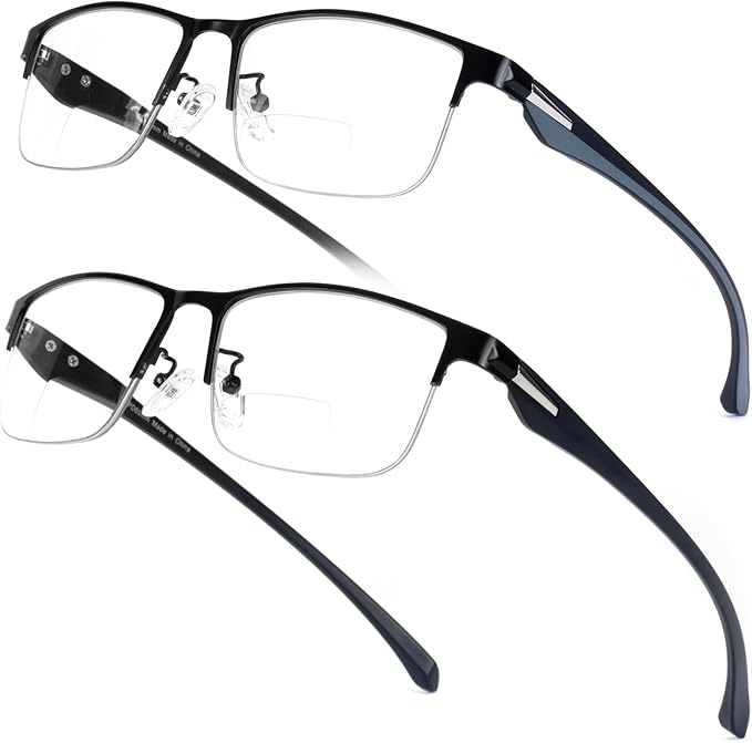 SKYOAK 2 Pack Premium Reader Sunglasses for Men with UV400 Protection Outdoors, TR90 Lightweight Tinted Reading Glasses