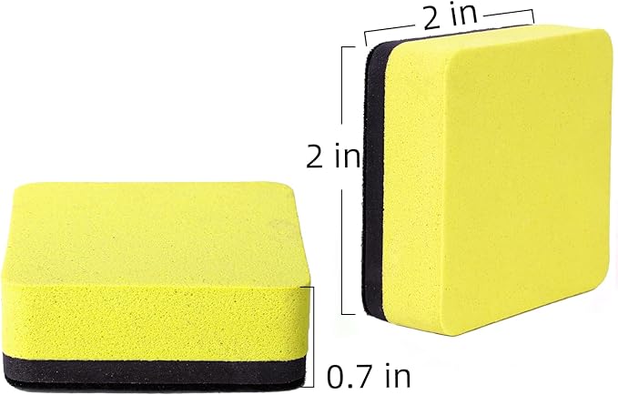 Magnetic Whiteboard & Chalkboard Cleansers, 48 Pack Small Dry Eraser, Magnetic Erasers (Yellor)