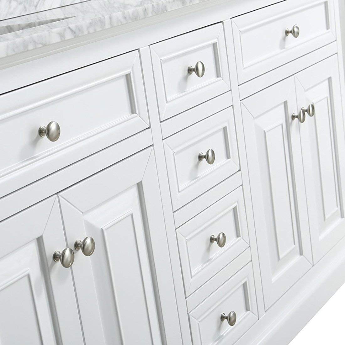 homdiy 30 Pack Cabinet Knobs Brushed Nickel Drawer Knobs - Solid Zinc Alloy Kitchen Pulls Modern Cabinet Hardware for Dresser Drawers