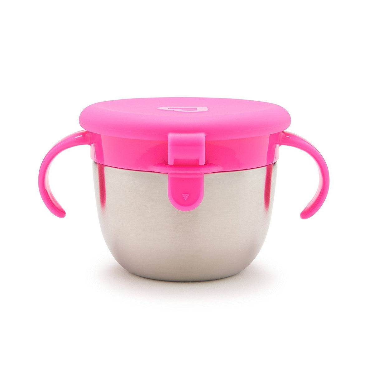 Munchkin® Snack+™ Stainless Steel Snack Catcher Cup with Lid, 9 Ounce, Pink, 1 Pack