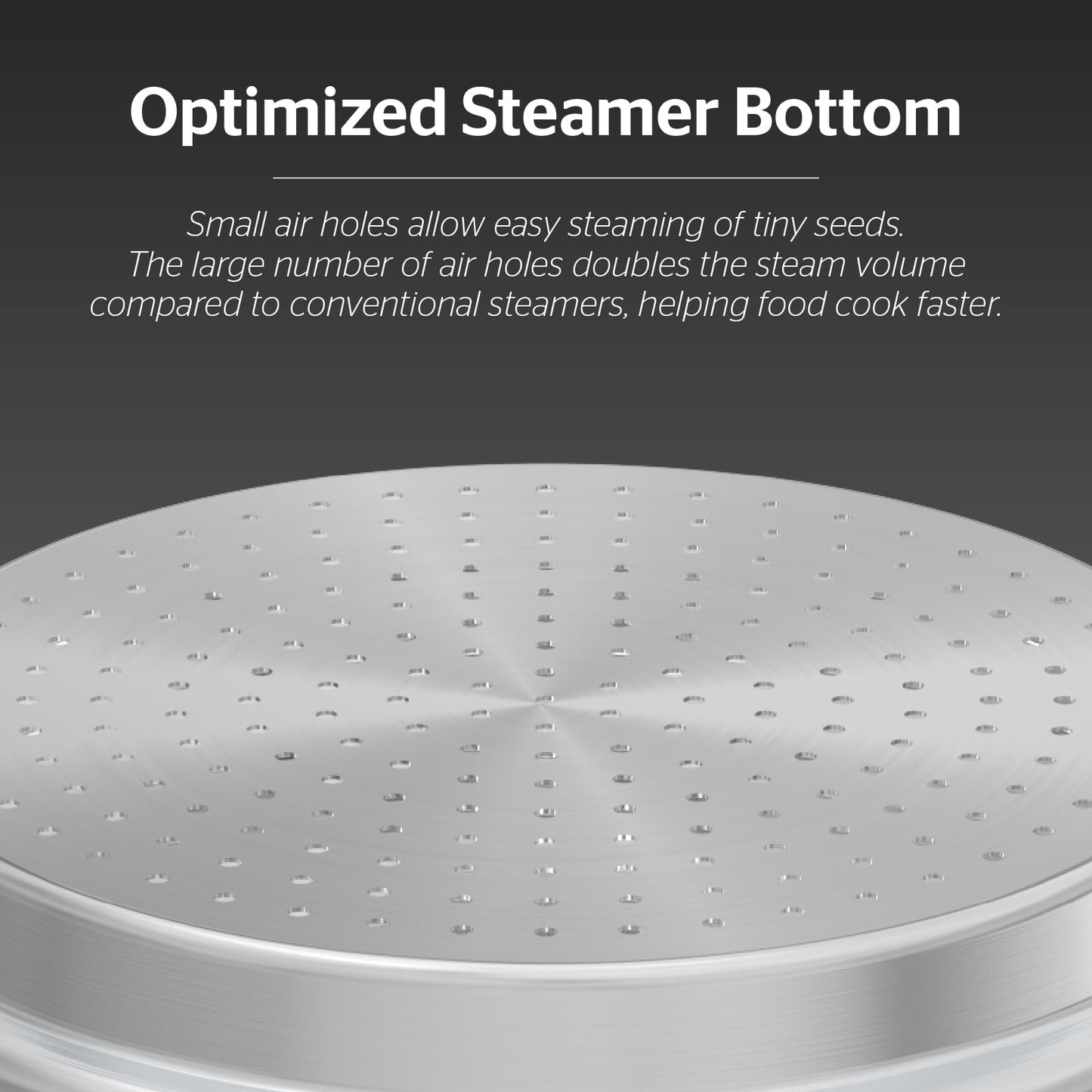 SUNHOUSE 5 Quart Stainless Steel Steamer Insert – Multi-Purpose Soup & Food Steamer with Stay-Cool Handles & Heavy-Duty Glass Lid – Fits Various Pot Sizes (8", 8.5", 9.5")