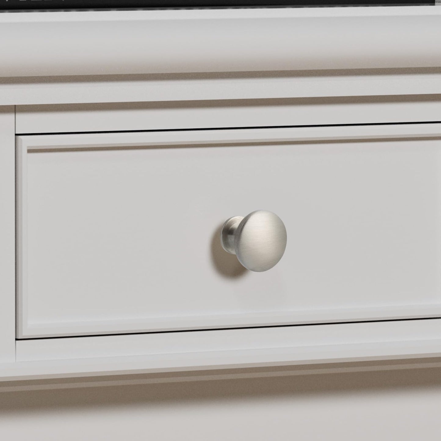 homdiy 30 Pack Cabinet Knobs Brushed Nickel Drawer Knobs - Solid Zinc Alloy Kitchen Pulls Modern Cabinet Hardware for Dresser Drawers