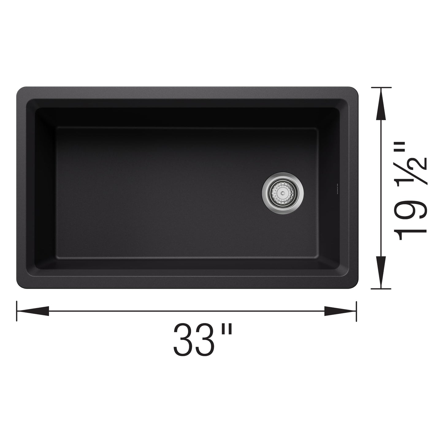 Blanco Inteos 33" Undermount Single Basin Granite Composite Kitchen Sink with Colander and Cutting Board