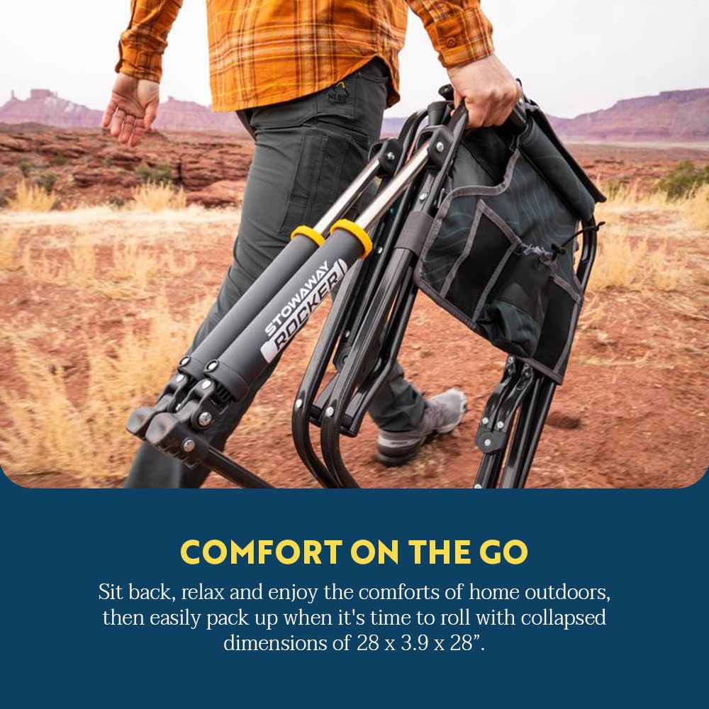 GCI Outdoor Stowaway Rocker - Navy Topo