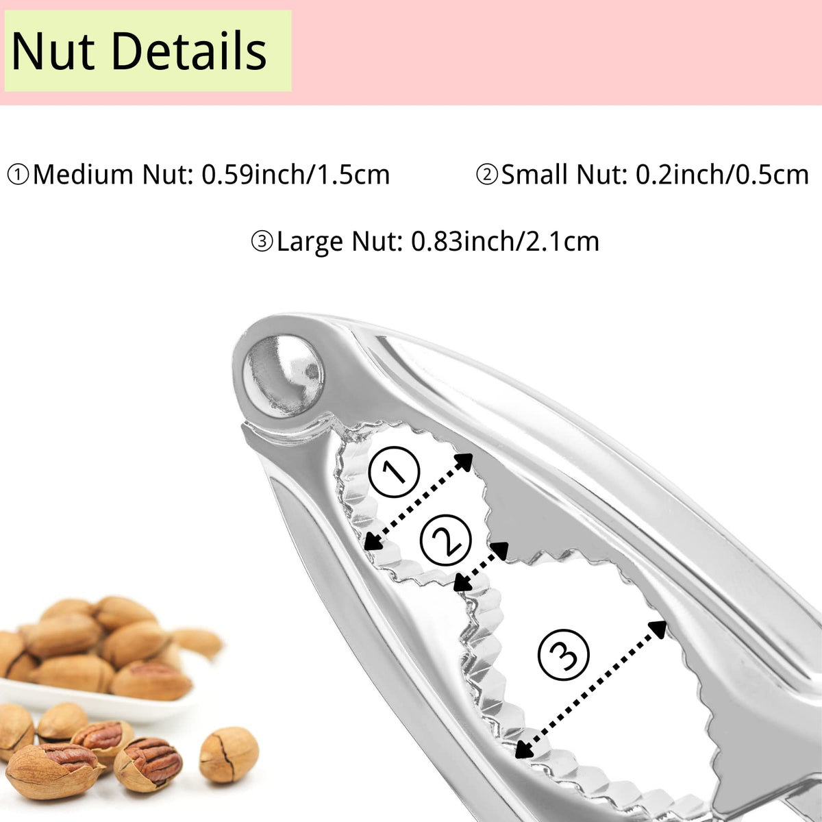8 Pcs Nut Crackers for All Nutcracker Seafood Tools Walnut Cracker for All Nuts Heavy Duty Shell Cracker Lobster Crab Crackers with Non-slip Handle