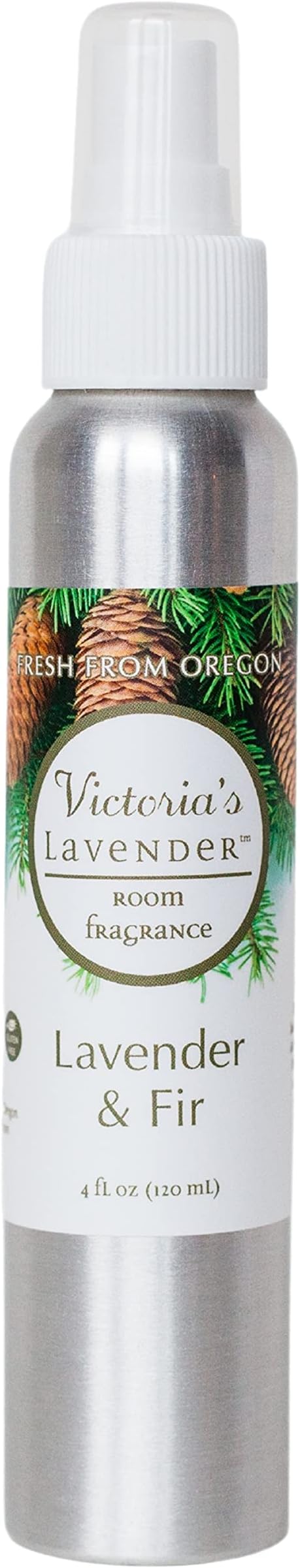 Victoria's Lavender Room Spray, All Natural Home Atmosphere Essential Oil Concentrated Room Spray Air Freshener, Bathroom Odor Eliminator, Luxury Spray Made in the USA, Lavender & Fir - 1 Pk (4 Fl Oz)