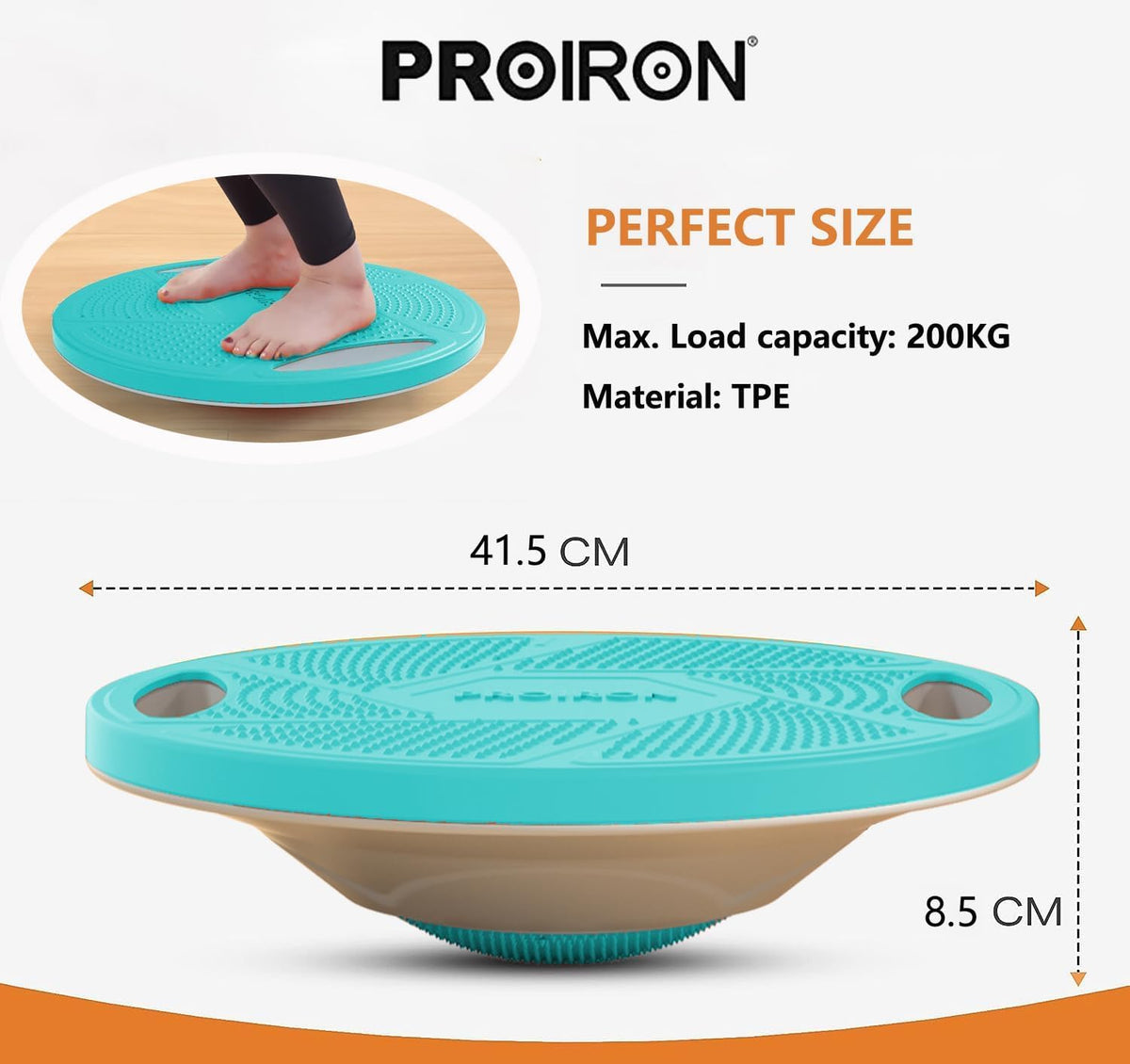 PROIRON Wobble Balance Board,16.34”Stability Board,Non-Slip Exercise Balance Stability Trainer Portable Balance Board with Handle for Standing Desk, Core Training,Physical Therapy Adults Kids