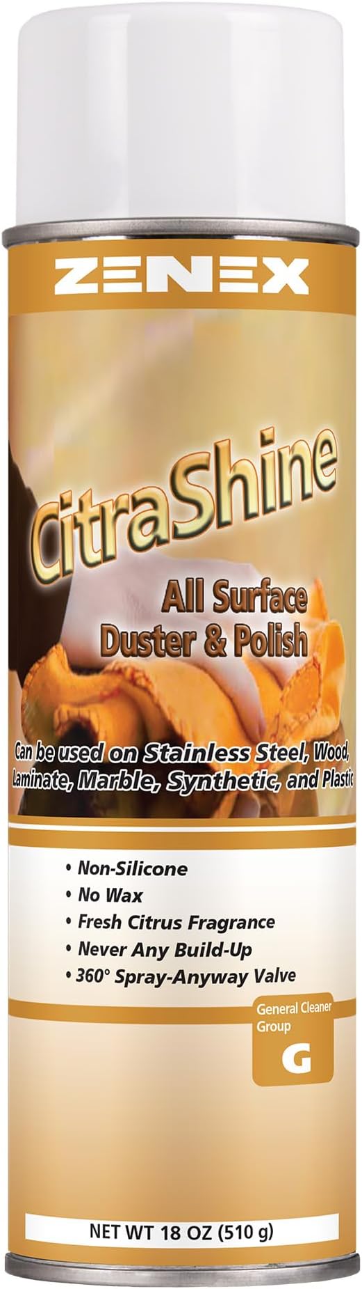 CitraShine All Surface Duster & Polish - Multi-Surface Dusting and Wood Polish Spray | Dust Repellent | Fresh Citrus Scent | No Waxy Build-up | 360° Spray Valve | 18 oz (2 Pack) | Made in USA