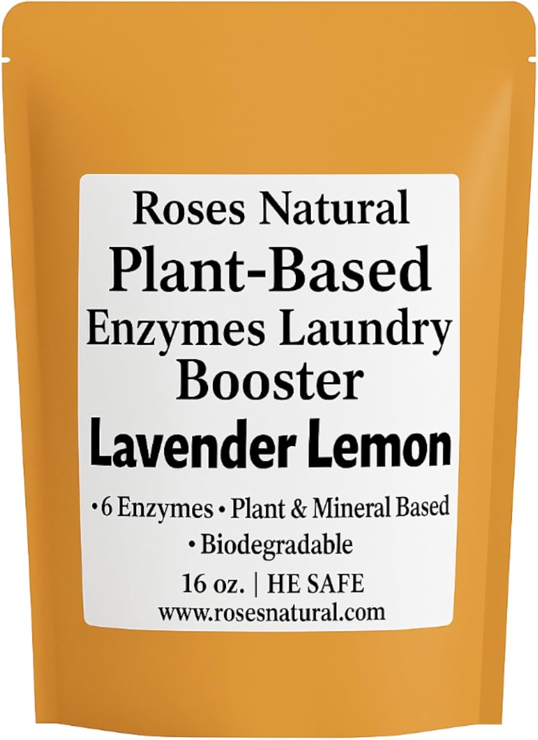 Natural Enzyme Laundry Booster â Lavender Lemon | 6 Enzymes | Biodegradable | HE Safe, Eco-Friendly, Gentle on Skin, Plant & Mineral Based | 16 oz | Made in USA