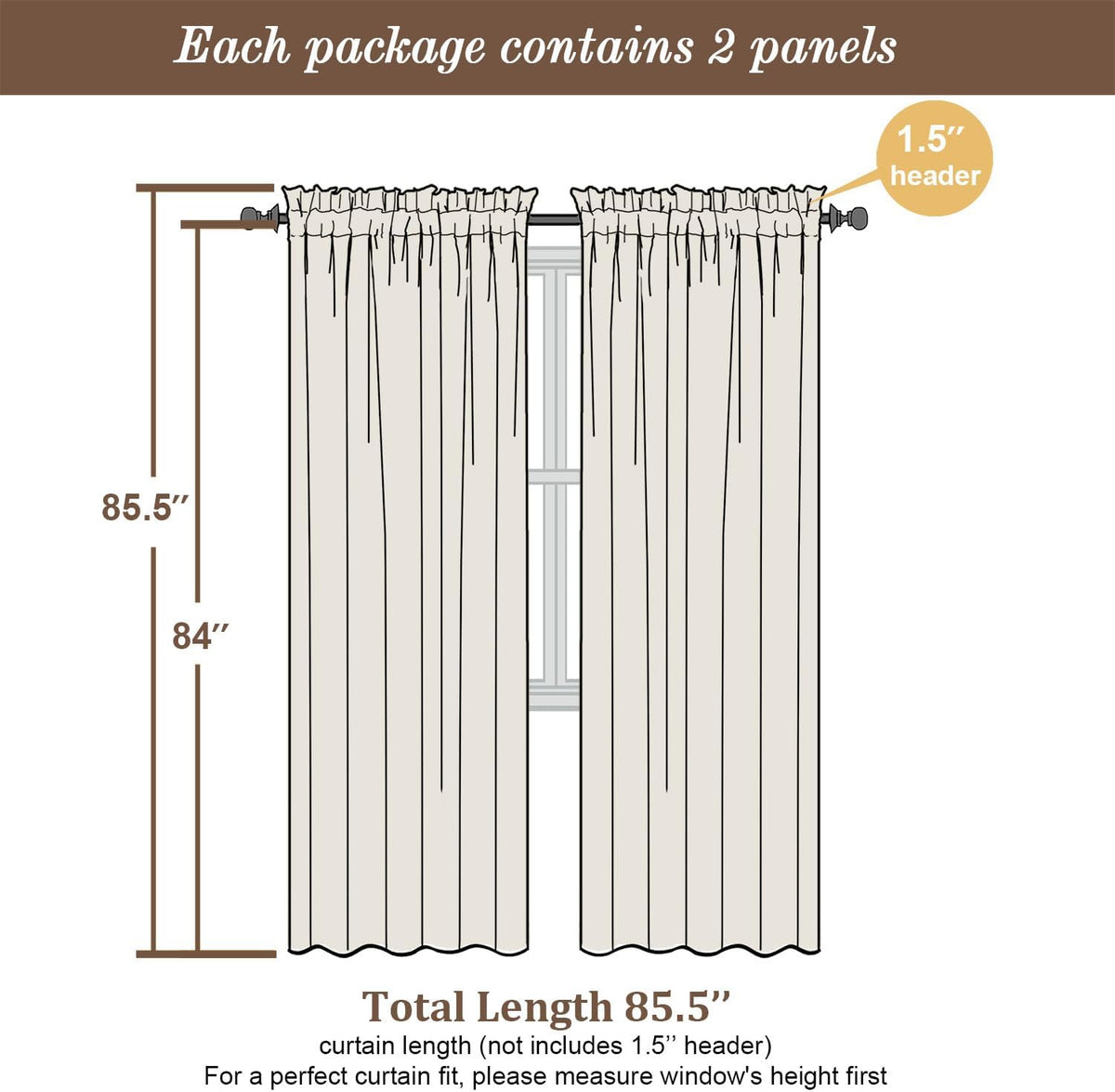 Chyhomenyc Black Sheer Curtains 84 Inches Long 2 Panels, Light Filtering Black Curtains for Living Room, Soft Gentle Voile Rod Pocket Bedroom Window Drapes, 59Wx84L Inch, 2PCS