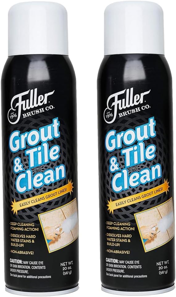 Fuller Brush Grout and Tile Clean - Multipurpose Easy-to-Use, Heavy-Duty Cleaning Spray Perfect for Build Up Dirt in The Shower Tub, Bathroom and Kitchen Tiled Floor Sink and Wall (Pack of 2)