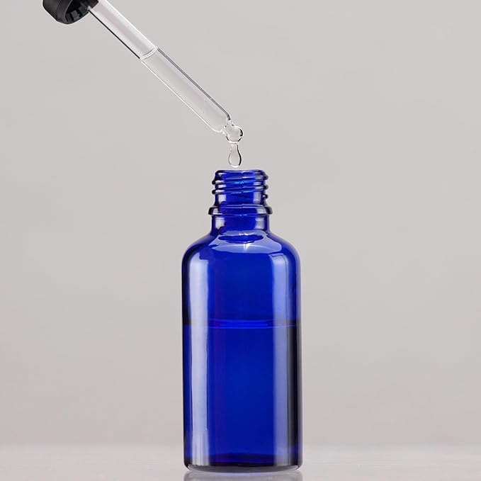 YIZHAO Amber Glass Dropper Bottle 2oz, Tincture Bottles with Glass Dropper, for Essential Oils, Aromatherapy, Cosmetic, Laboratory, Pharmacy, Liquids, Travel –12 Pcs