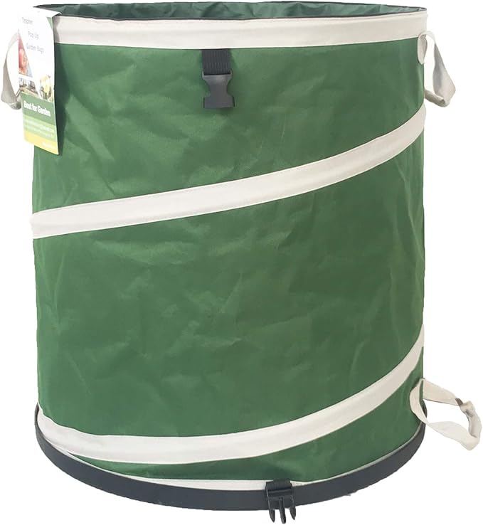 46-Gallon Collapsible Trash Can (22x28 in) Hard-Shell Bottom Yard Garden Bag for Yard Waste,Debris Container,Pop-Up Recycling Bin,Camping Waste Bag,Laundry Hamper,Lawn Grass,Leaf Bag,Sods,Weeds Barrel