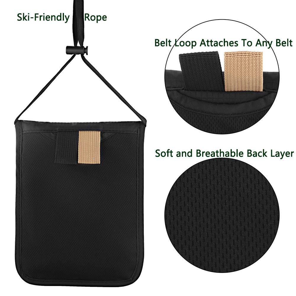 KEAFOLS Travel Pouch Neck Wallet Family Passport Holder Organizer Case with RFID Blocking