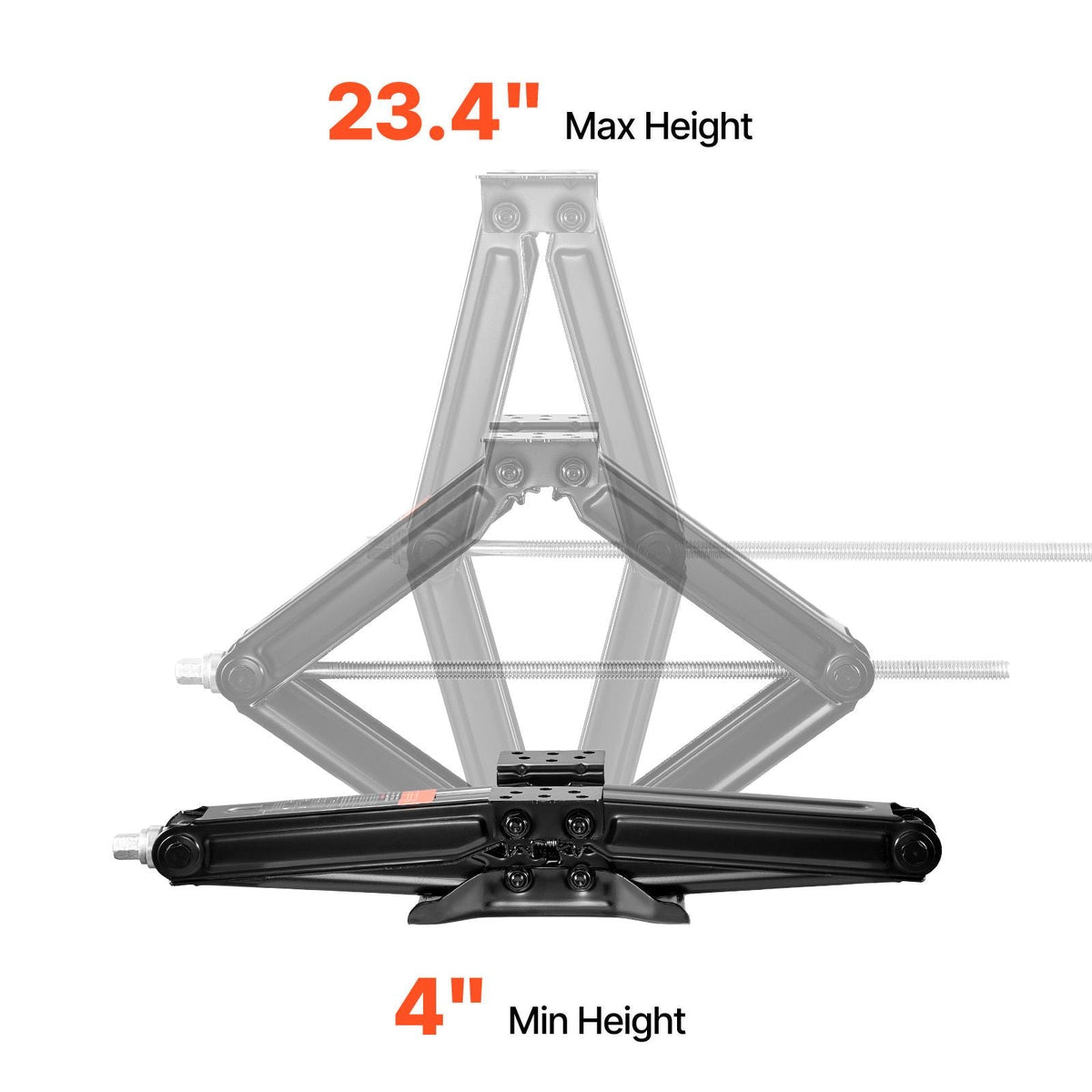 6500 lbs RV Scissor Jacks, 4-23.4 in RV Stabilizer Leveling Scissor Jacks, Set of 4, Heavy Duty Stabilizer Jack with Crank Handle, Socket and Bubble Levels, Not Easily Bent or Deformed