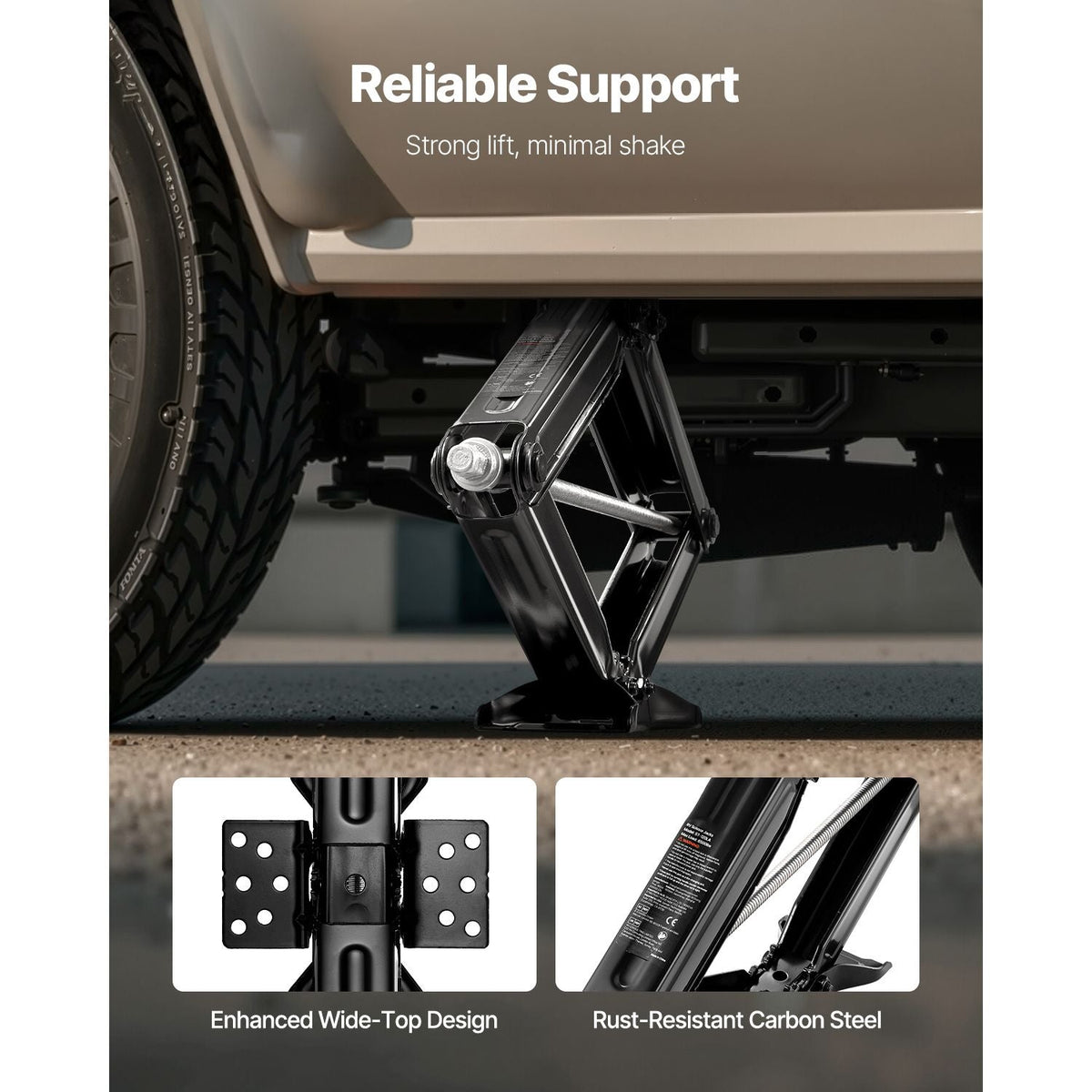 6500 lbs RV Scissor Jacks, 4-23.4 in RV Stabilizer Leveling Scissor Jacks, Set of 4, Heavy Duty Stabilizer Jack with Crank Handle, Socket and Bubble Levels, Not Easily Bent or Deformed