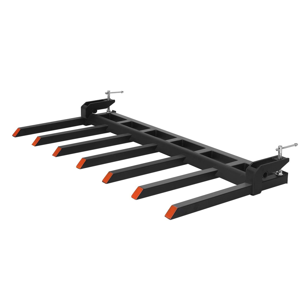 68.5" Clamp on Debris Forks for Buckets, 7 Fork Tines, 4560lbs Load Capacity, Heavy Duty Pallet Forks for Tractor Loader Skid Steer, Bolt on Bucket Attachments for Removing Yard Waste and Debris