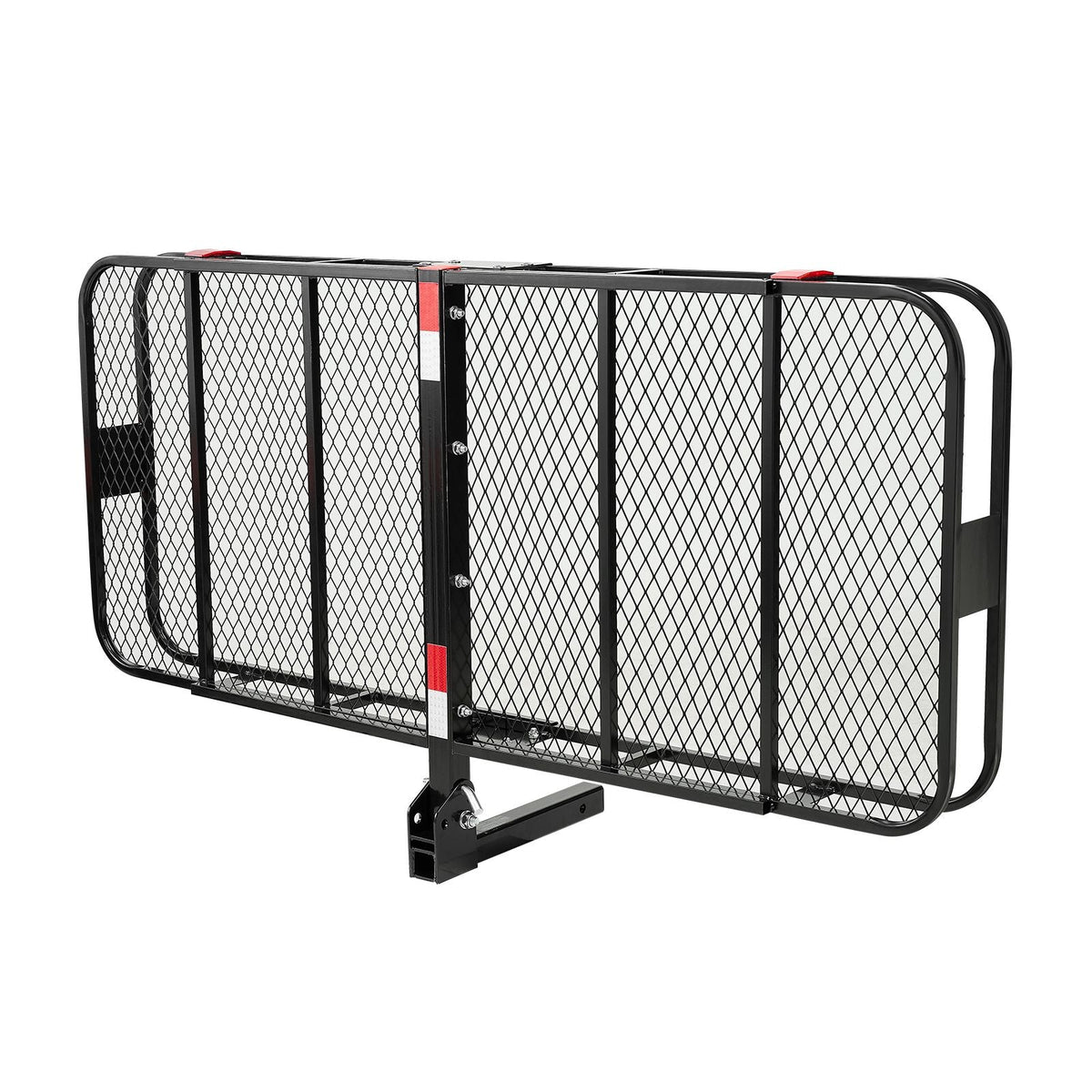 70" x 30" x 6", Hitch Cargo Carrier, 500 lbs Capacity Hitch Cargo Carrier with Nighttime Reflective Reminder, Folding Hitch Mount Cargo Carrier with Hitch Lock for 2" Receiver, Fit for SUVs