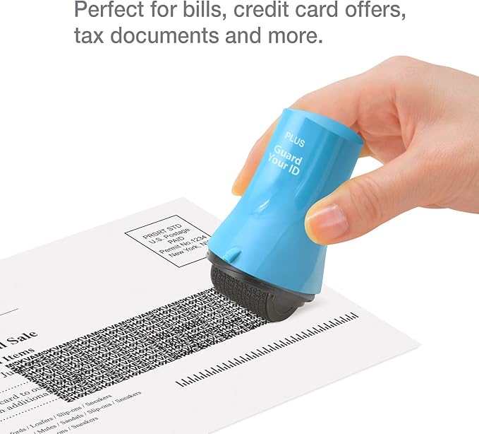 Guard Your ID Wide Advanced Roller 2.0 Identity Theft Prevention Security Stamp Turquoise