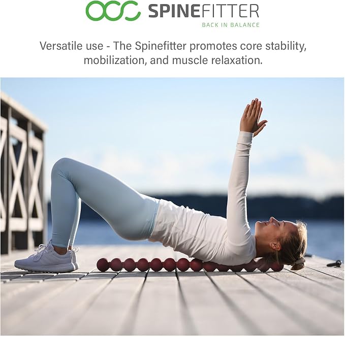 SPINEFITTER by SISSEL Green | Massager for Back & Balance | Back Trainer relieves Tension and blockages Ideal for Pilates and Yoga | to Relax The Spine | for Home & Practice