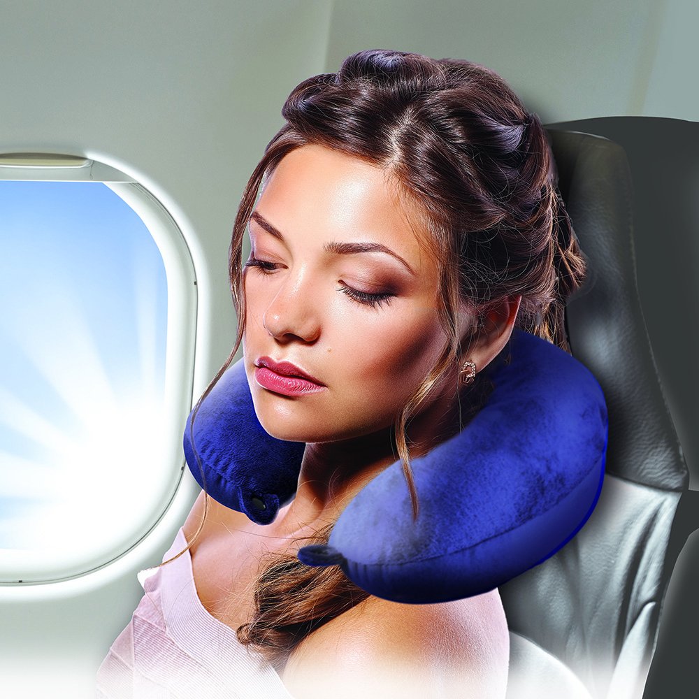 Cloudz Washable Travel Neck Pillow Cover - Blue