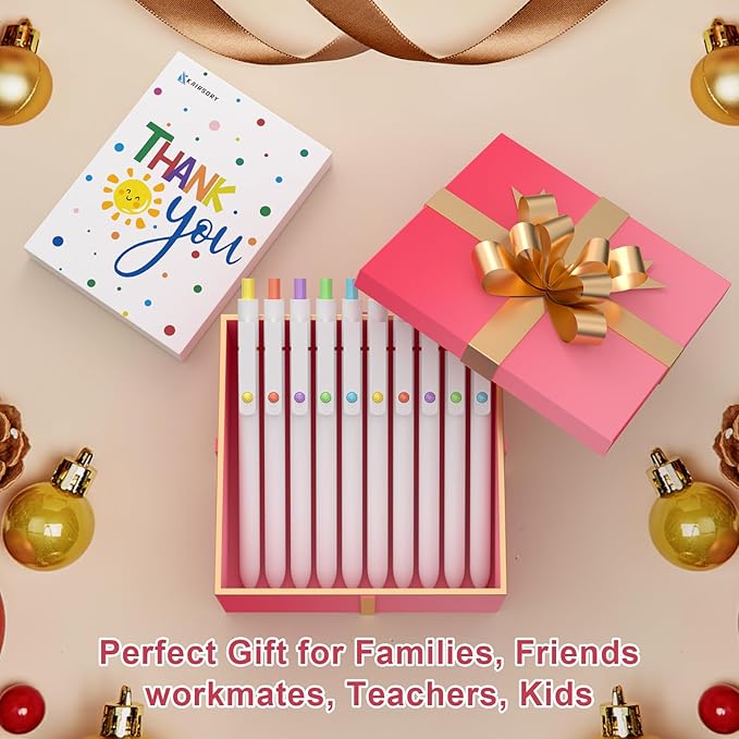 White Gel Pens,0.5mm Fine Point Tip,Quick Drying Ink, Aesthetic Cute Office School Supplies,Retractable Japanese Pen for School Office Home Supplies, Gifts for Women Men(10 Pcs Black Ink-White pen)