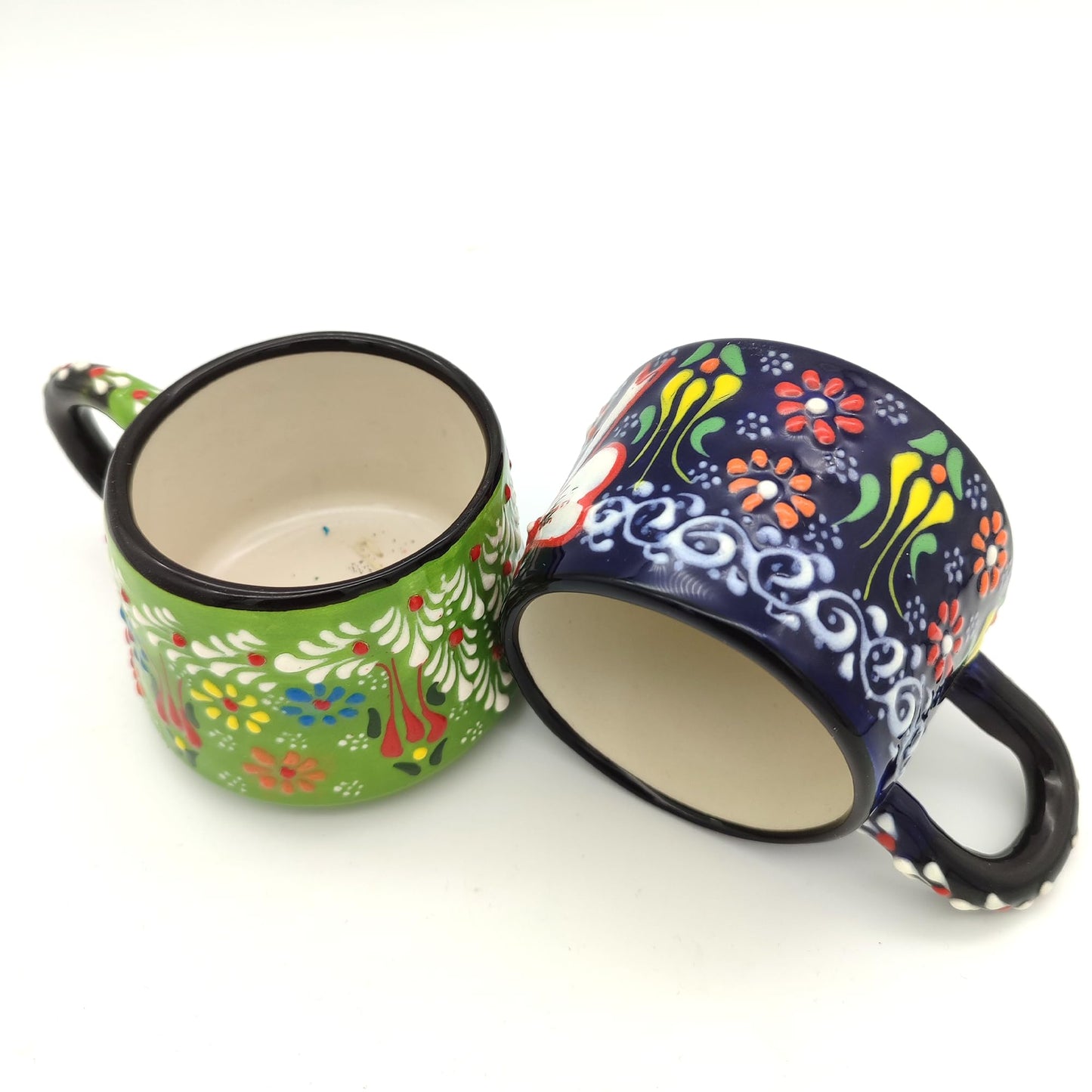 giftupstore Coffee Mug Cups Ceramic Handmade 6 Oz Coffee Mug Set for Espresso Cups, Multi Color Tile Coffee Cup Set for Tea, Cappuccino, Latte 180 Ml (set of 4)