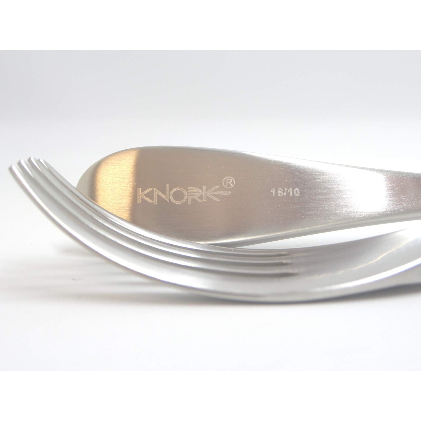 Knork Original Cutlery Utensils Flatware Set, 20 Piece, Gloss Silver