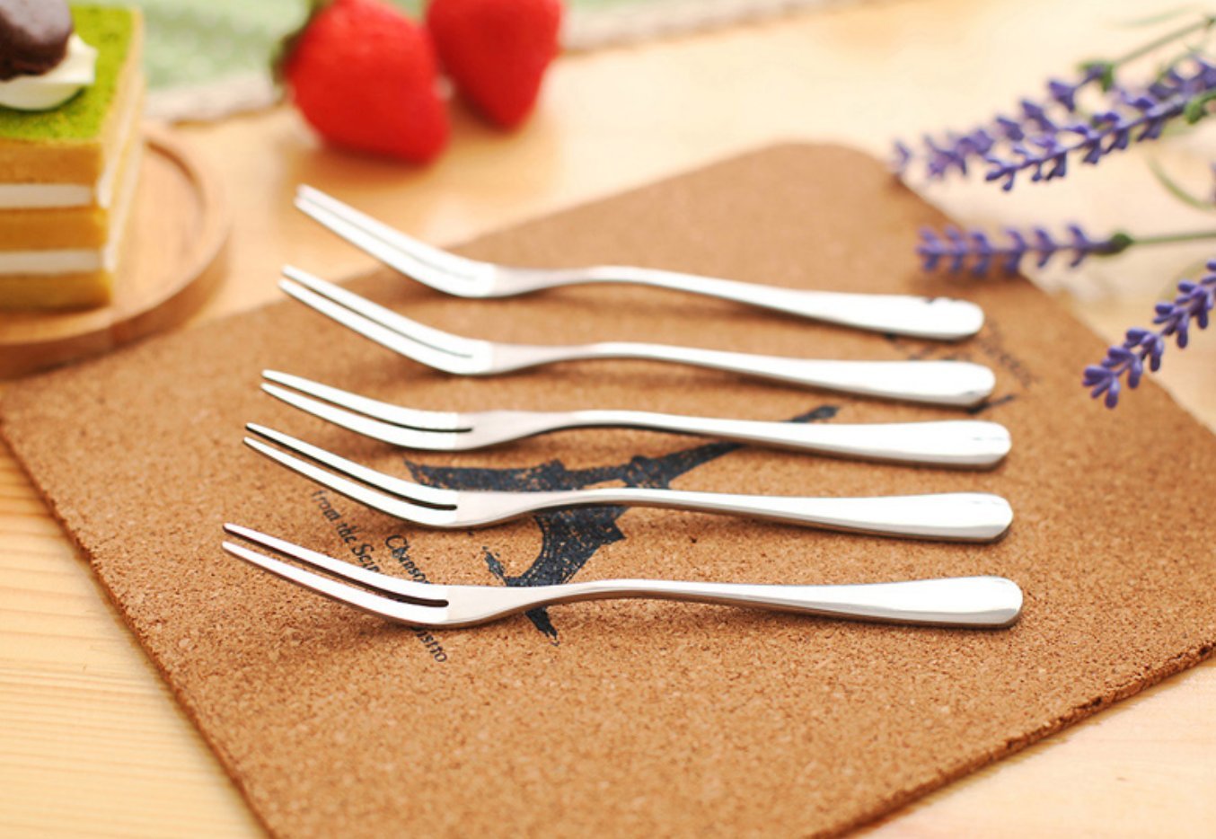 Crab Stainless Steel Forks,Escargot Fork 2 Prong Tasting Appetizer Forks Portable Cocktail Salad Fruit Forks for Party Travel, 5 Inches (15Pcs)