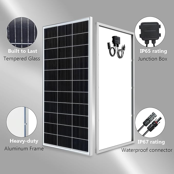 450 Watt 12Volt Solar Panel Kit 3X150W Monocrystalline Module 40A Charge Controller for RV, Boats, Trailer, Camper,Off-Grid System(450W Solar kit)