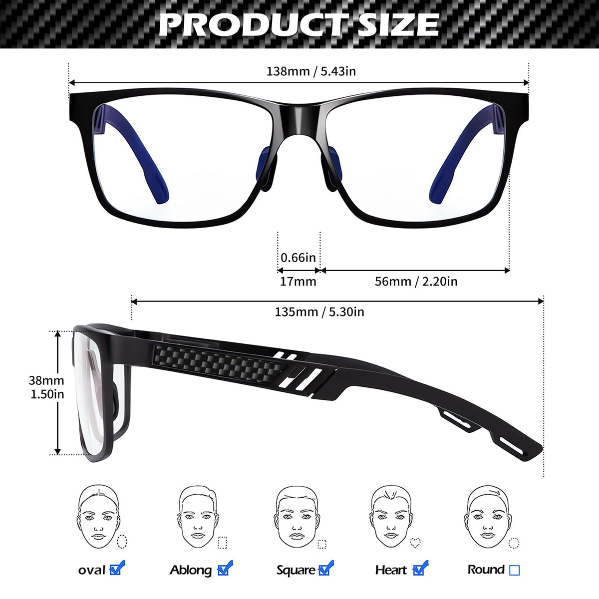 ANYLUV Blue Light Blocking Glasses Men Computer Gaming Glasses Lightweight Al-Mg Metal Anti Eyestrain Eye Protection