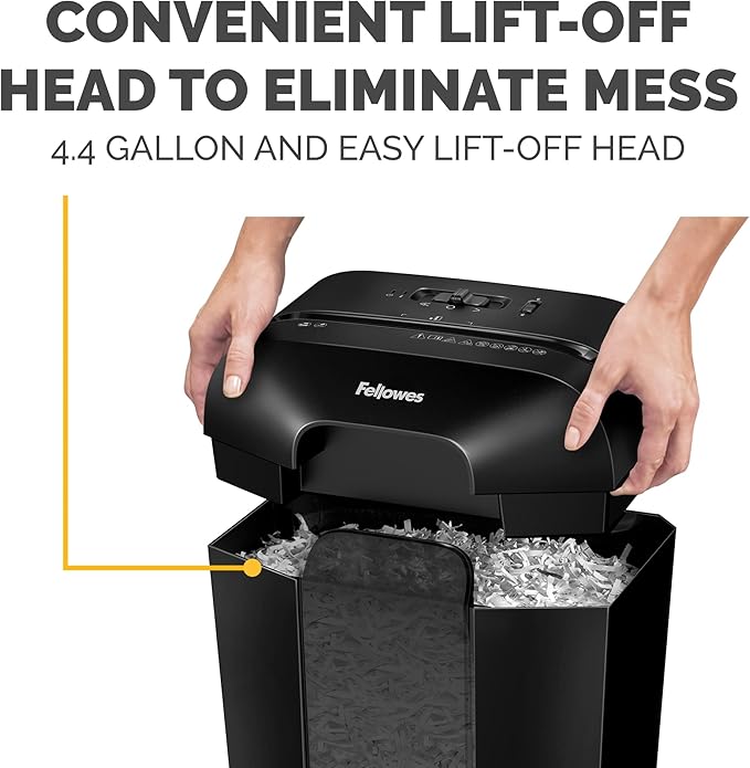 Fellowes LX41-DB 8-Sheet Micro-Cut Paper Shredder for Home Office