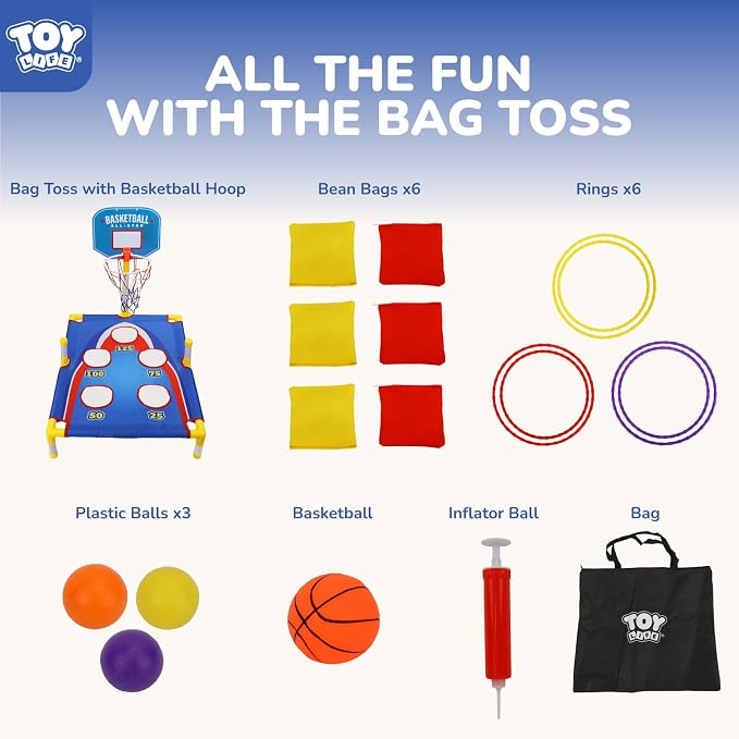 TOY Life Bean Bags Toss Carnival Games, Cornhole, Outdoor Toys for Kids Ages 4-8, Backyard Game Sports & Outdoor Play, Outside Toys for Ages 5-7, Family Lawn Yard Games Birthday Party, Gift for Boys